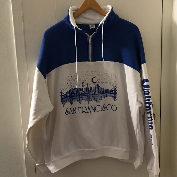Vintage Other - Vintage San Francisco skyline 1/4th zip crewneck